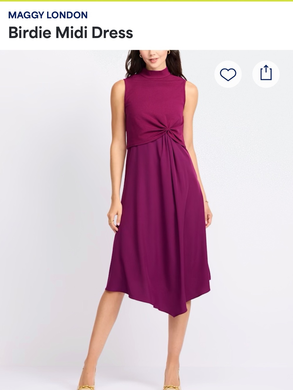 Maggy London Birdie Midi Dress - Berry ♥️
